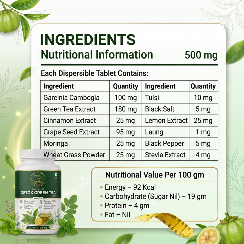 Fat Cutter Detox Green Tea Tablets